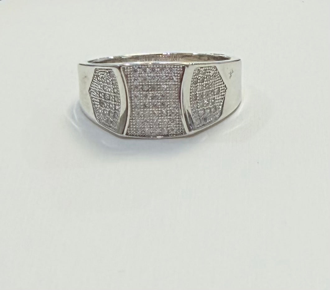 S0021-Anillo cuadrado de plata talla 13