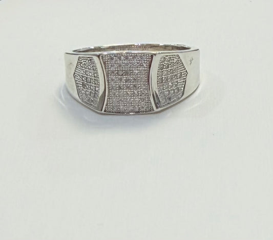 S0021-Anillo cuadrado de plata talla 13