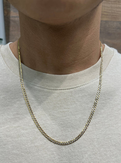 1296- NEW 14K Solid Cuban Curb Chain 22" (3.7mm) W.G