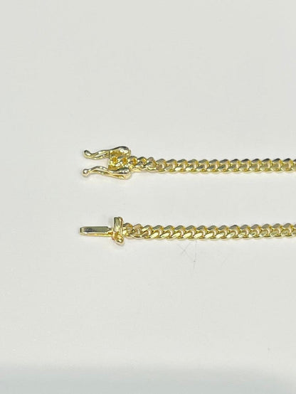 1573- NEW 10K Solid Miami Cuban Bracelet 7.5" (3mm) W.G