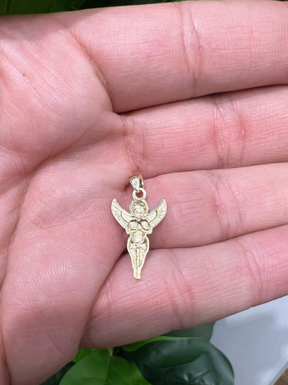 1304- NEW 14K Angel Wings Pendant W.G
