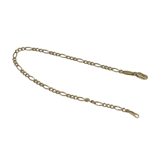 519- 14K Yellow Gold Figaro Bracelet 7”