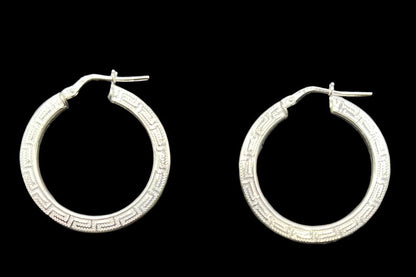 S270- Silver Versace Earring Hoops