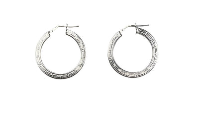 S270- Silver Versace Earring Hoops