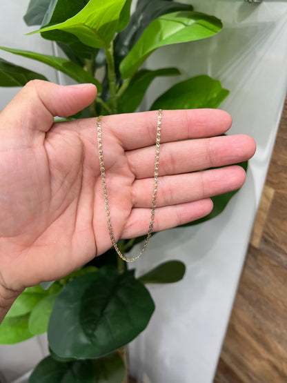 1160- NEW 14K Tri Color Gold Valentino Chain (2.5mm) W.G