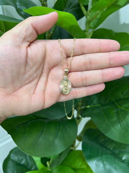 1259-NEW 14K Our Lady of Guadalupe Pendant W.G