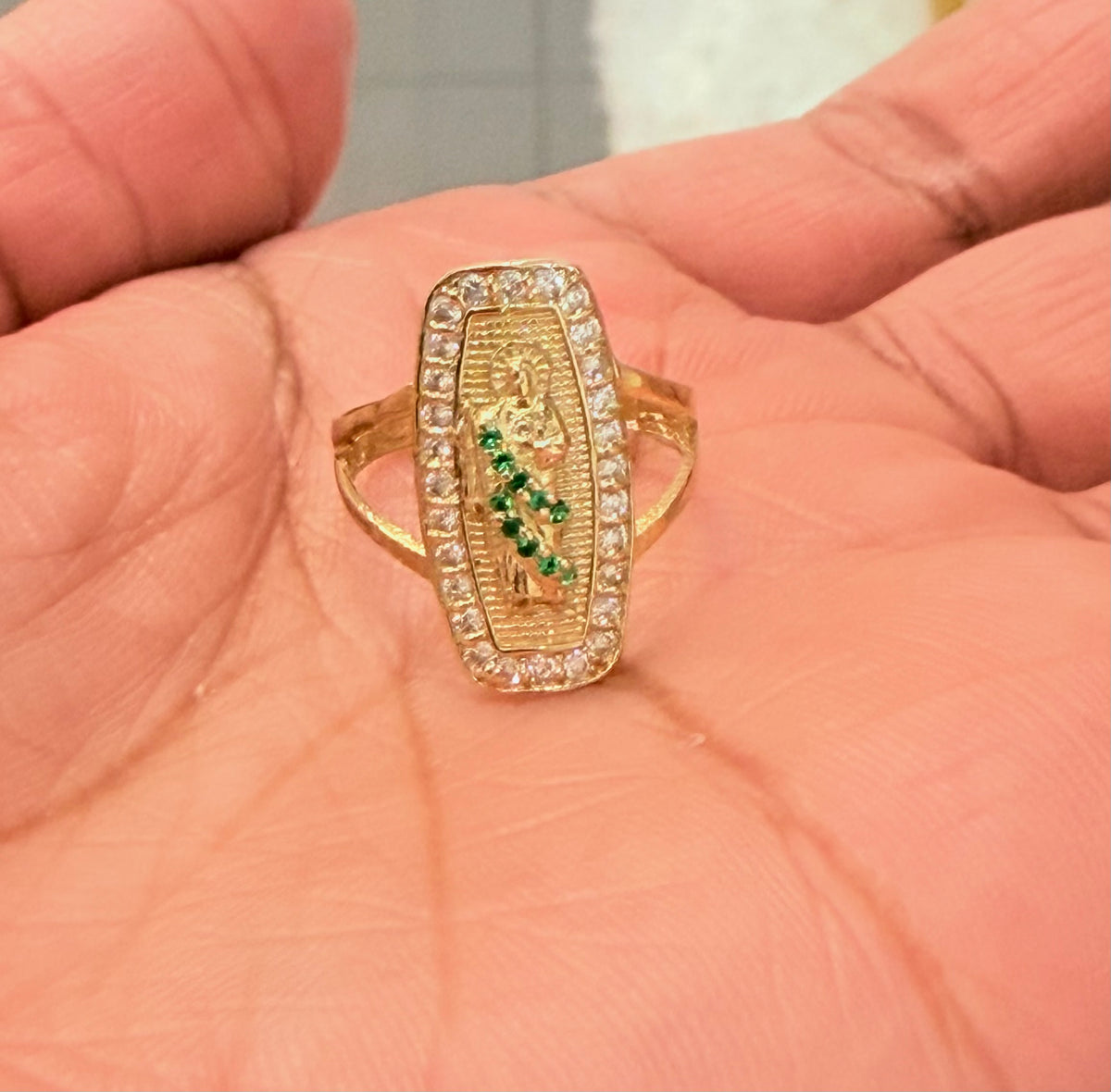 1802- NEW 14K St. Jude Fashion Ring W.G