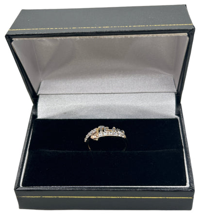 867- NEW 14K Te Amo Gold Ring (W.G)