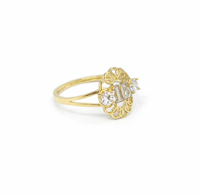1518- NEW 10K Sweet 16 Gold Ring W.G