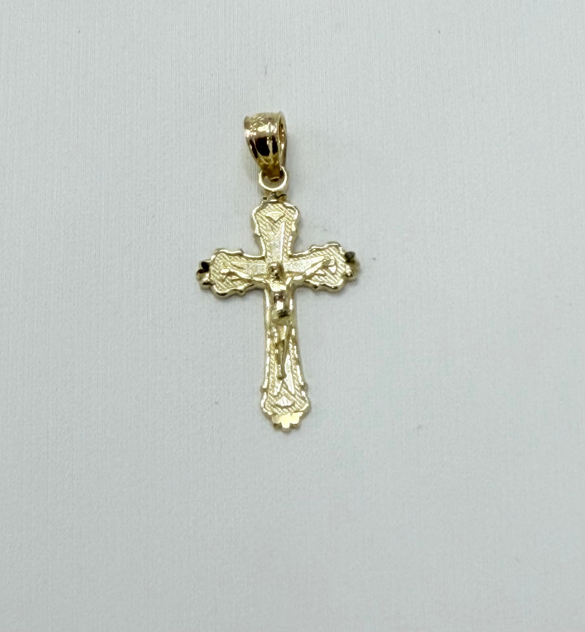 1799- NEW 10K Small Crucifix Pendant W.G