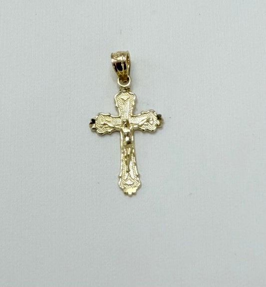1799- NEW 10K Small Crucifix Pendant W.G