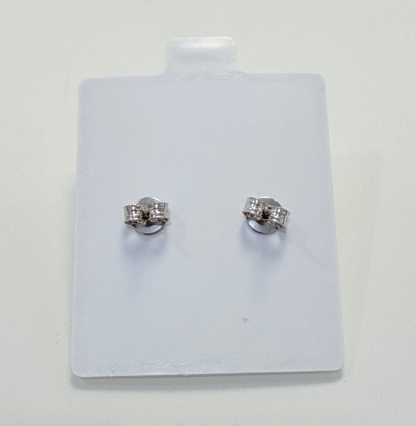 S905- .925 Sterling Silver Larimar Triangle Stud Earrings W.G