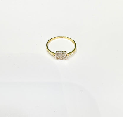 1579- NEW 14K Thin Hello Kitty Ring W.G
