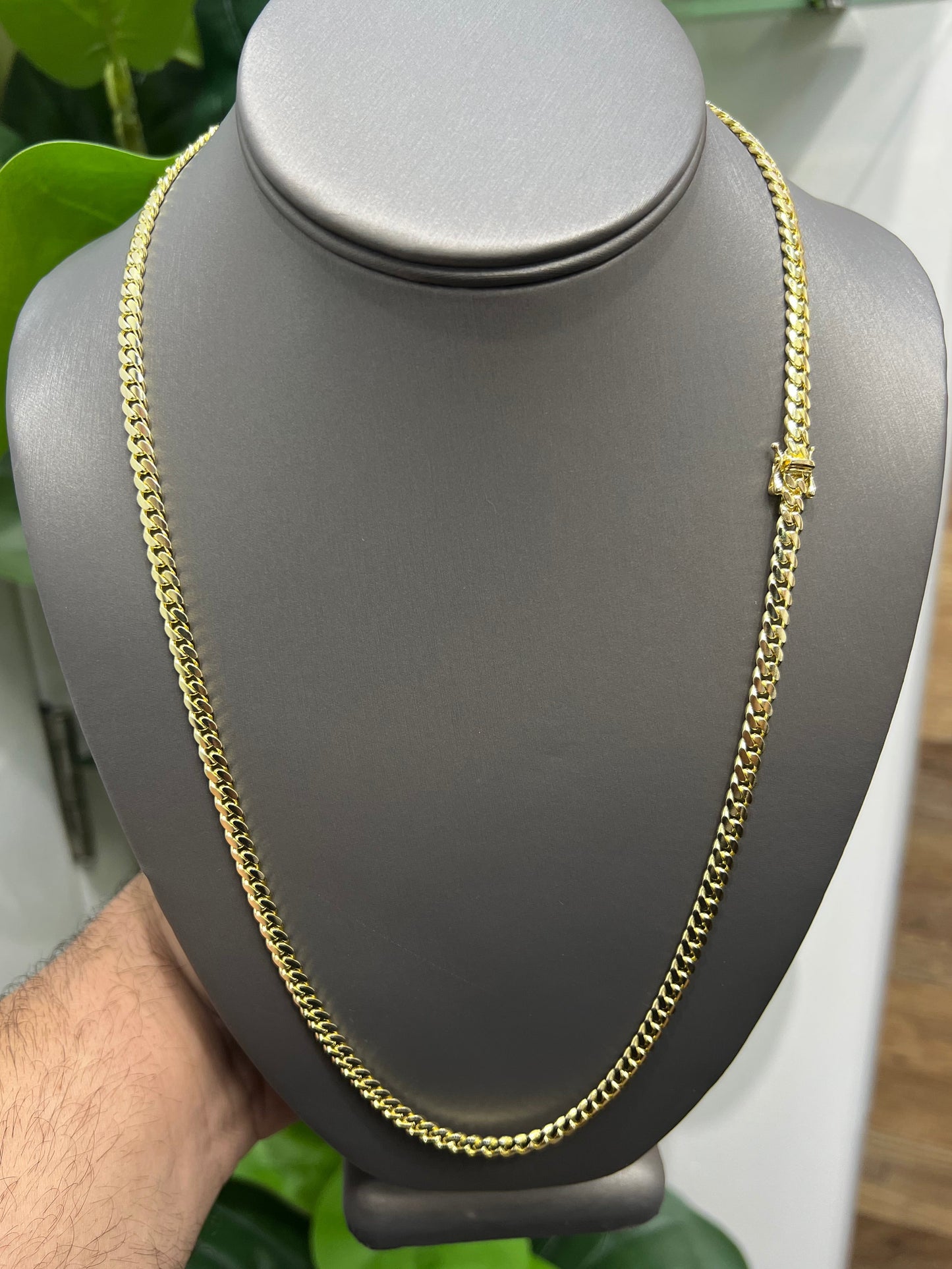 1574- NEW 10K Solid Miami Cuban Chain 24" (5mm) W.G