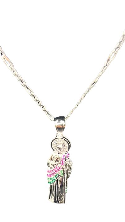 S297- St Jude Italian Silver Pendant