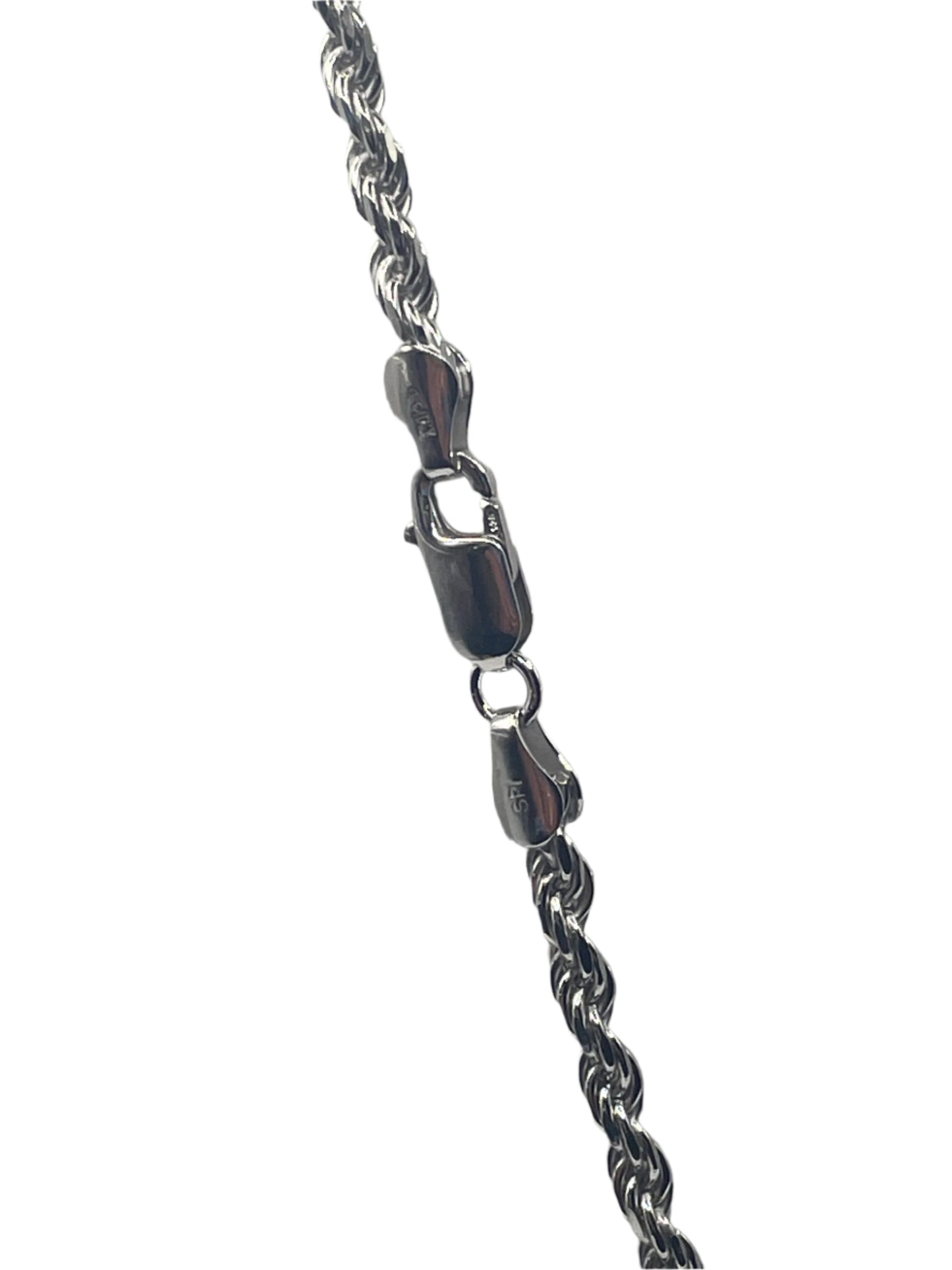 S818- Rope Link Silver Chain 24”