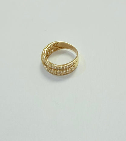 1682- NEW 14K Wedding Zirconia Band Ring W.G