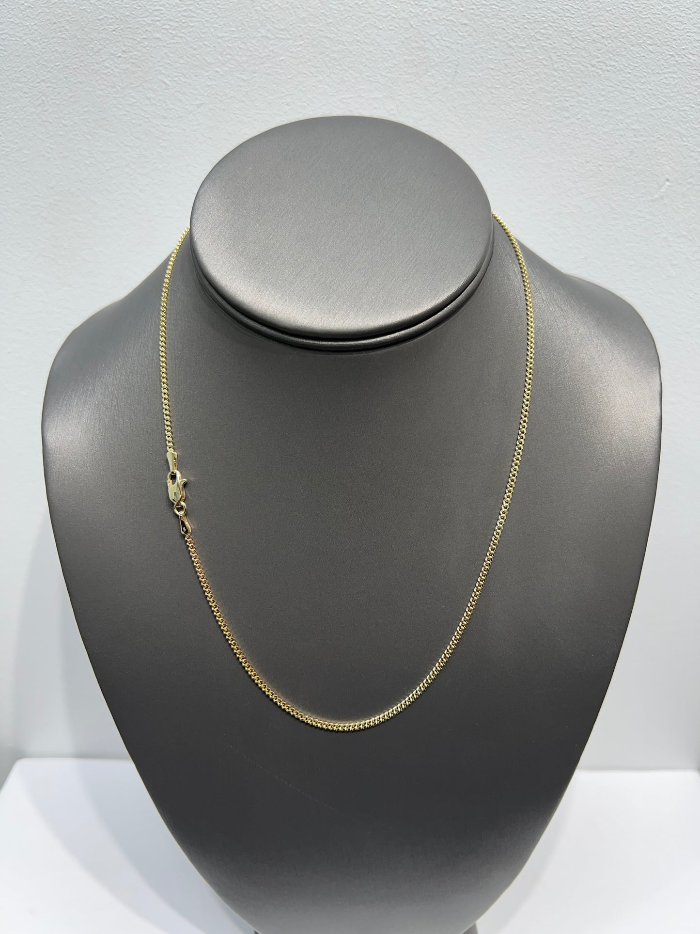 1268- 10K Solid Miami Cuban chain 18" (2mm) W.G