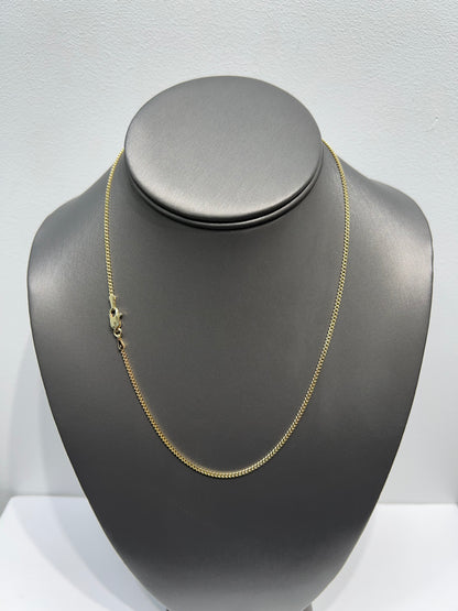 1268- 10K Solid Miami Cuban chain 18" (2mm) W.G