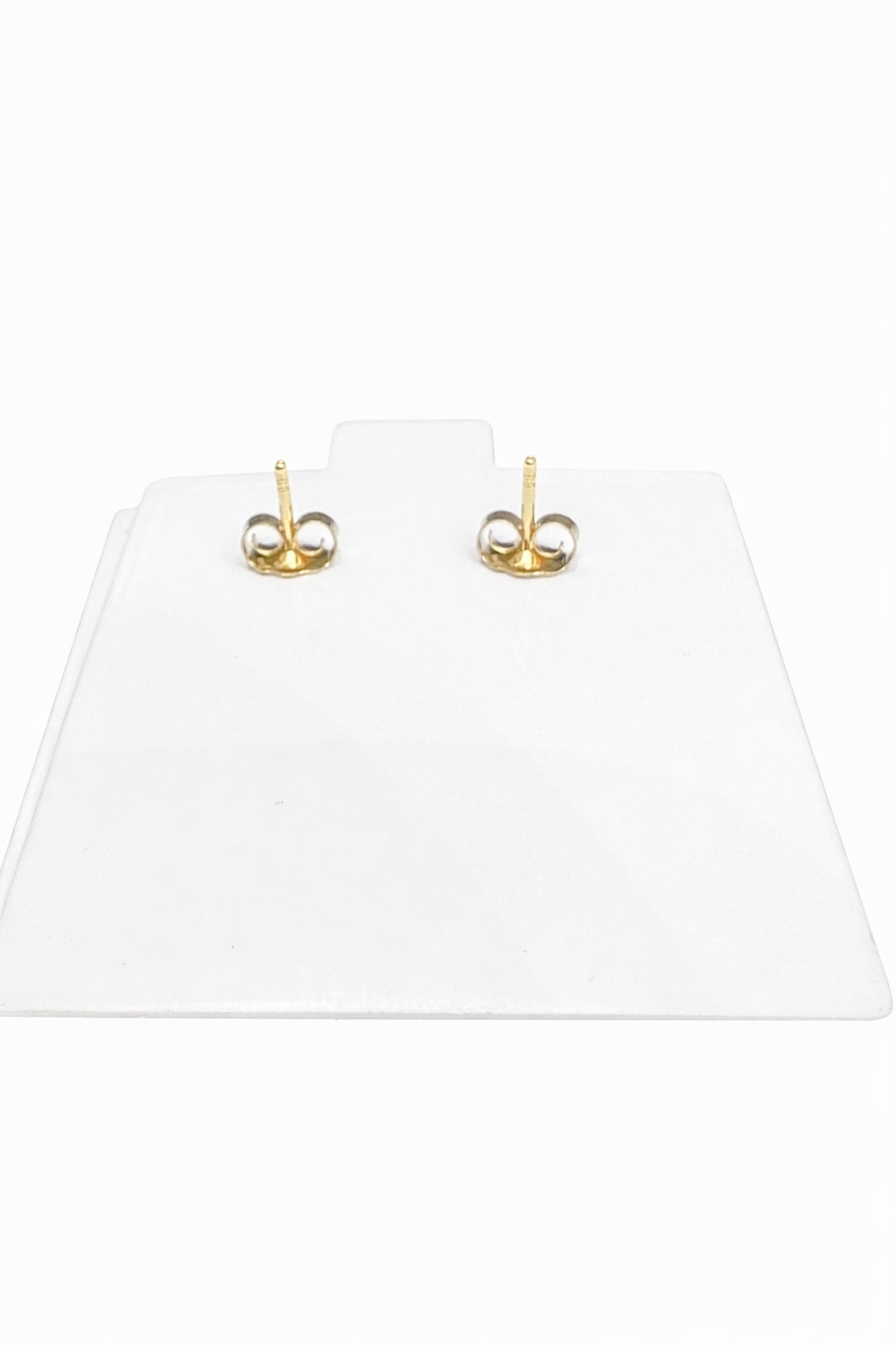 1385- NEW 14K Padlock Stud Earrings W.G