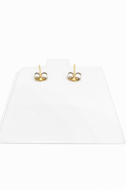 1385- NEW 14K Padlock Stud Earrings W.G