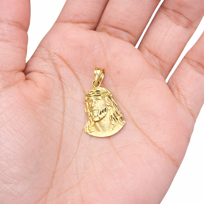 00197- NEW 14K Jesus Gold Pendant W.G