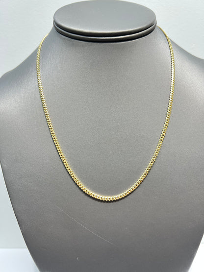 1187-NEW 14K Solid Miami Cuban Chain (2.65mm)W.G
