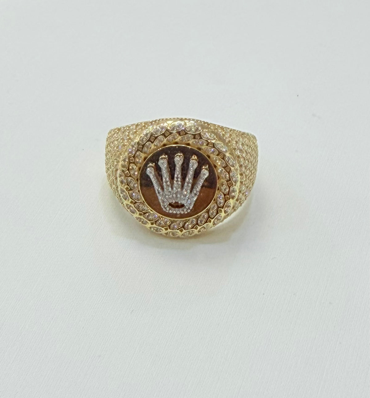 1832- NEW 14K Crown Fashion Ring W.G
