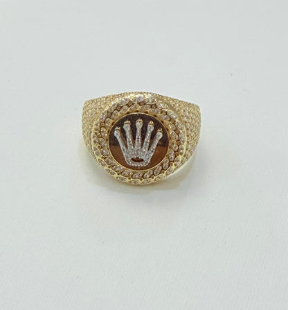 1832- NEW 14K Crown Fashion Ring W.G