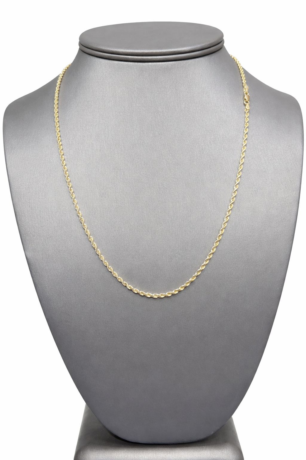 1555- NEW 10K Hollow Rope Chain 18” (2.4mm) W.G