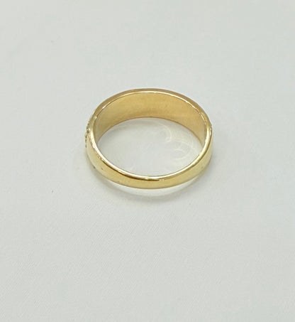 1455- NEW 10K Wedding Fancy Band Ring W.G