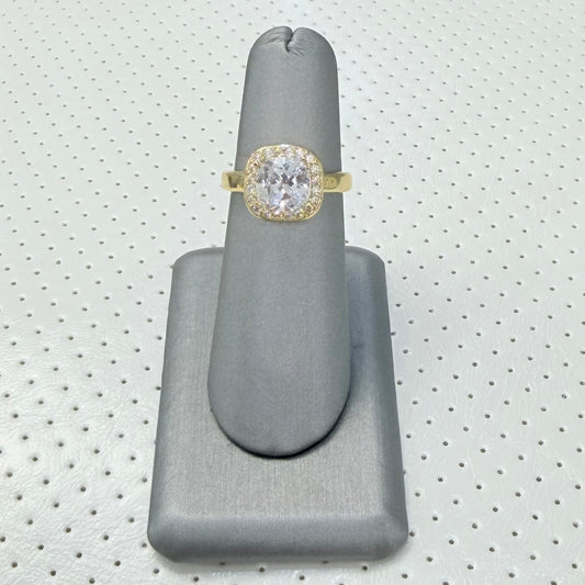 1775- NEW 10K Square Cz  Wedding/ Engagement Ring W.G