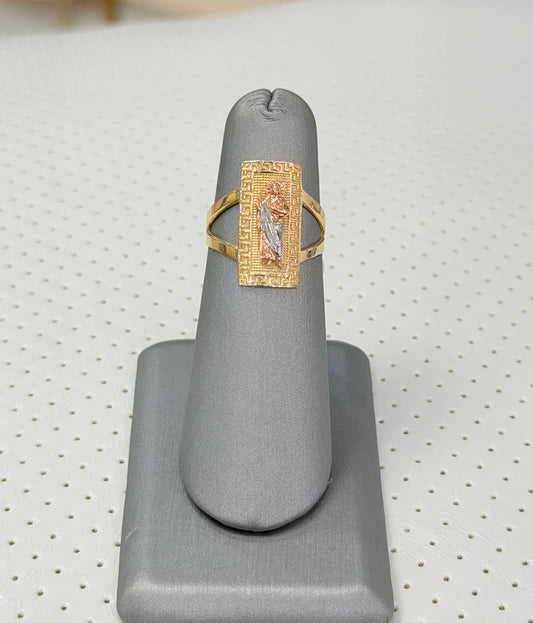 1801- NEW 14K Square St.Jude Fashion Ring W.G