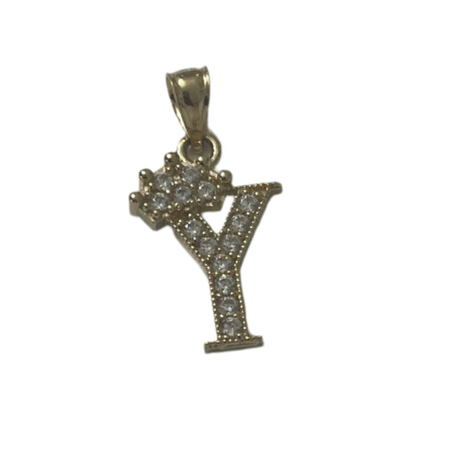 752- 14K Yellow Gold Letter “Y” Pendant