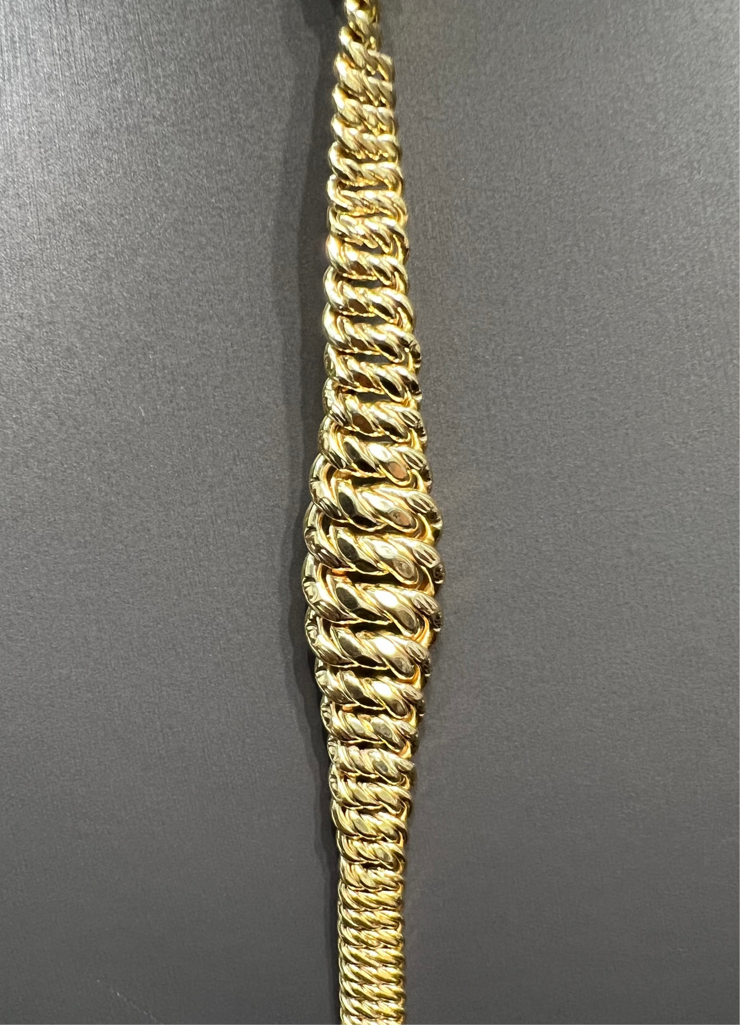 1267- 10K Princess Cut Chain & Bracelet Set / Cadena y Pulsera Corte Princesa