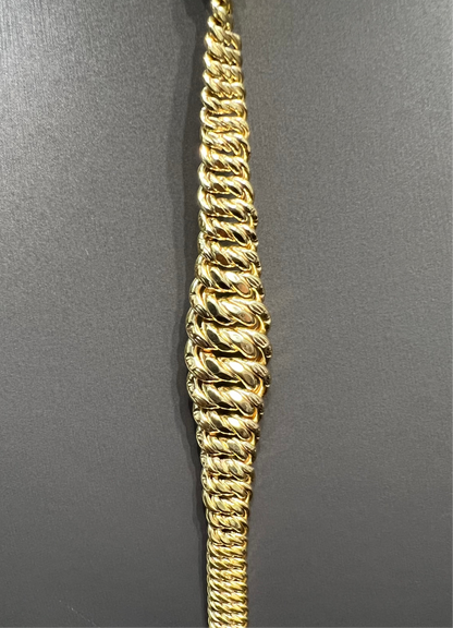 1267- 10K Princess Cut Chain & Bracelet Set / Cadena y Pulsera Corte Princesa