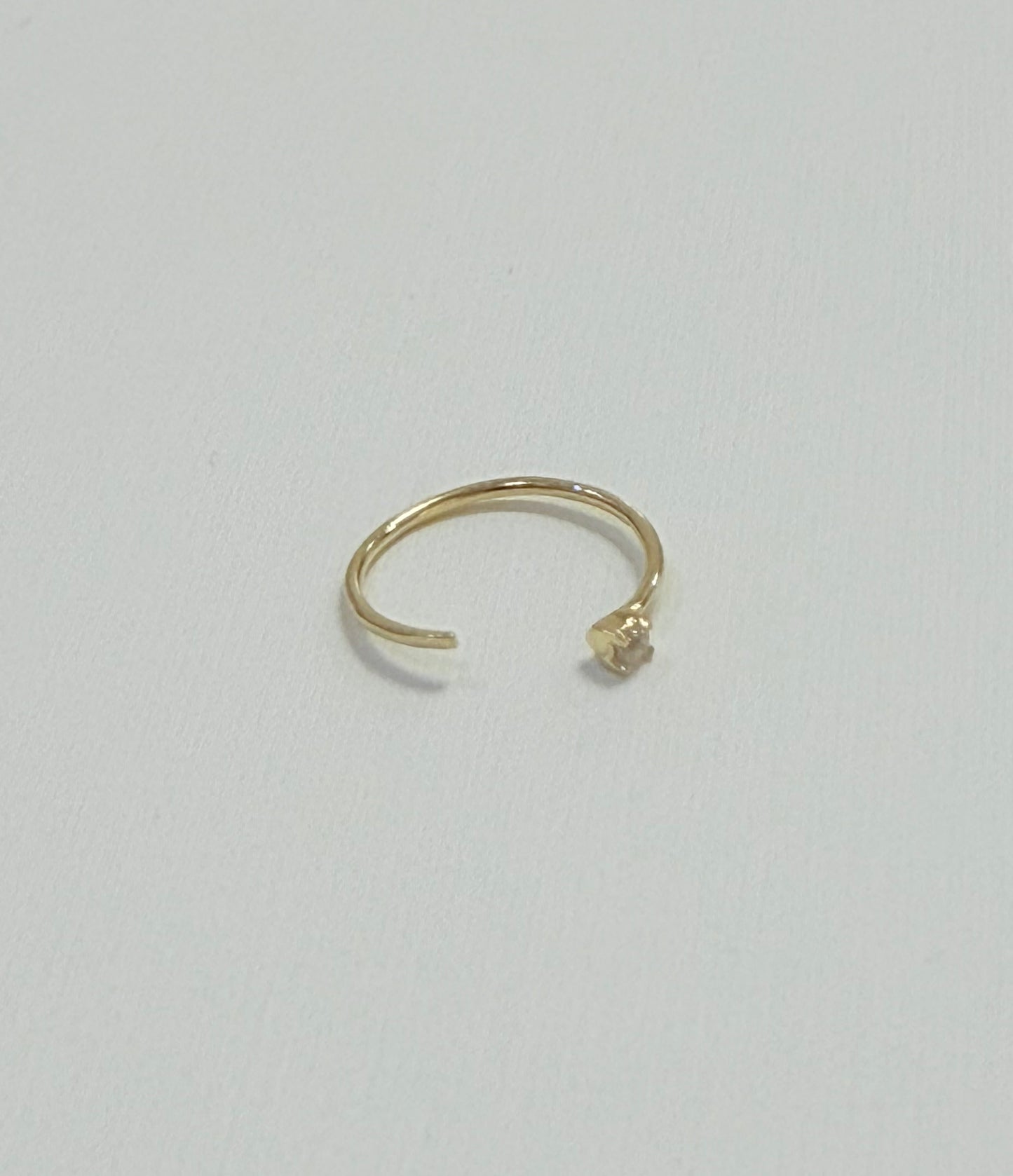 1694- 14K Round Nose Jewelry w/ Cz W.G