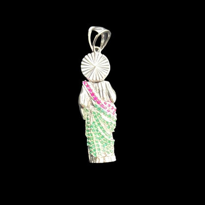 S297- St Jude Italian Silver Pendant