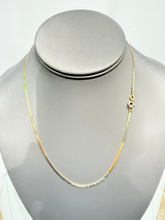 1162- NEW 14K Gold Serpentine Link Chain (2mm) W.G