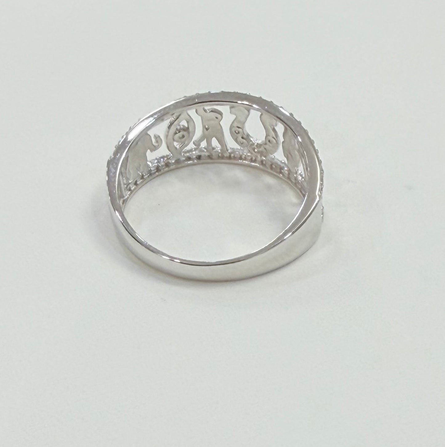 S1143- .925 Sterling Silver Moissanite Lucky Women’s Ring W.G