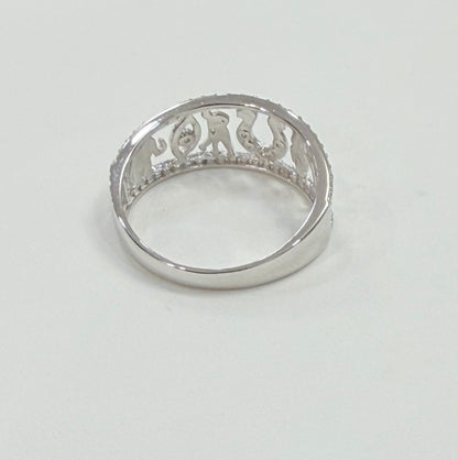 S1143- .925 Sterling Silver Moissanite Lucky Women’s Ring W.G
