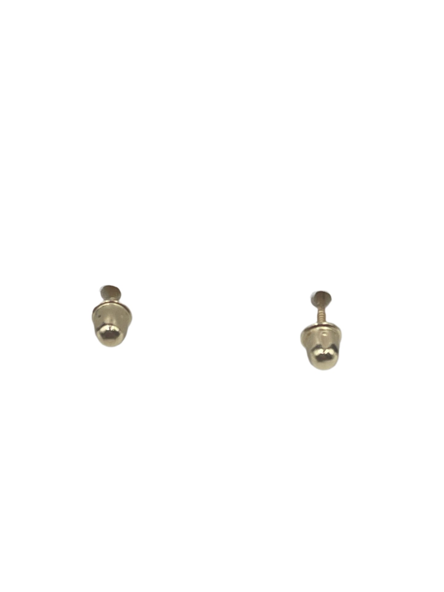 592-14 Karat Yellow Gold Screw Backing Square Stud Earrings 3mm