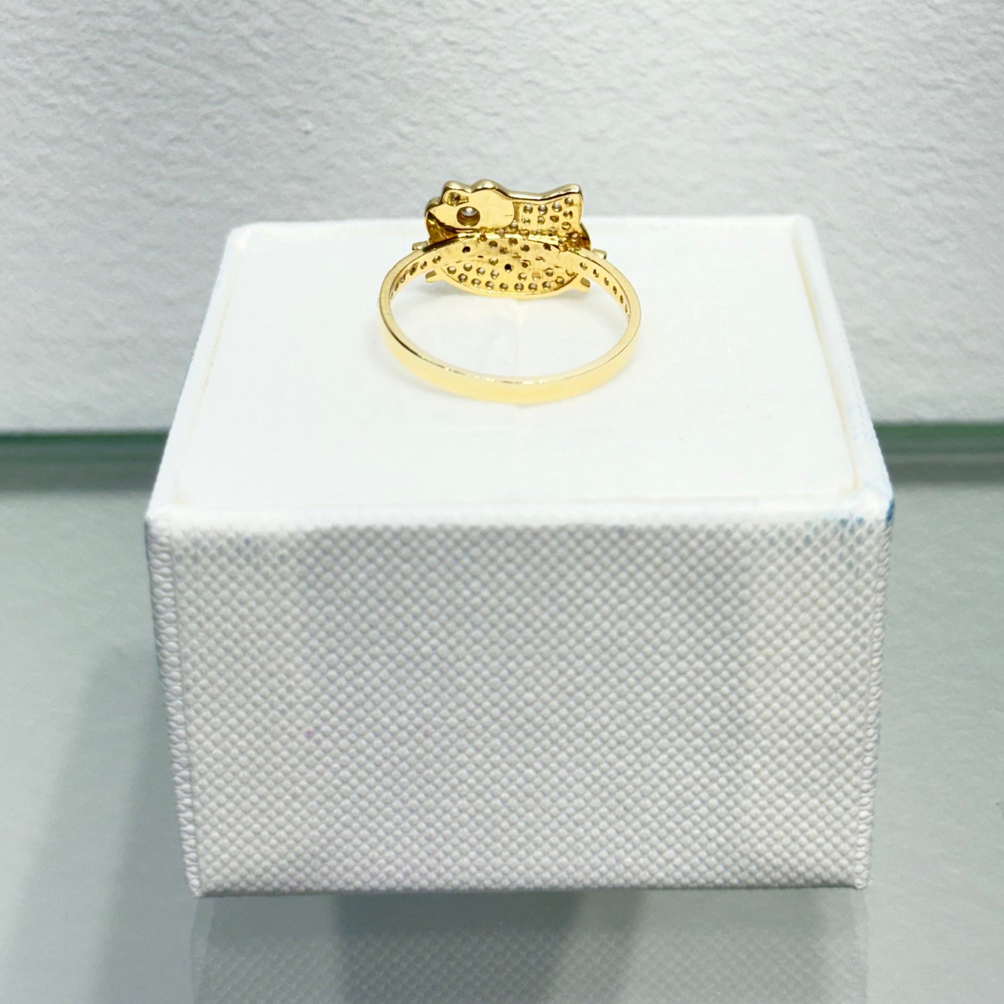 1172- NEW 14K Full Cz Hello Kitty Face W.G