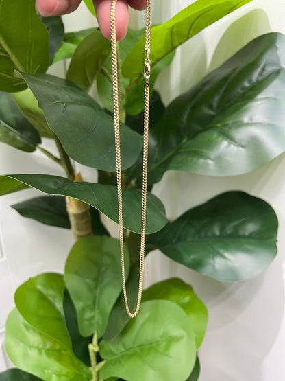 1187-NEW 14K Solid Miami Cuban Chain (2.65mm)W.G