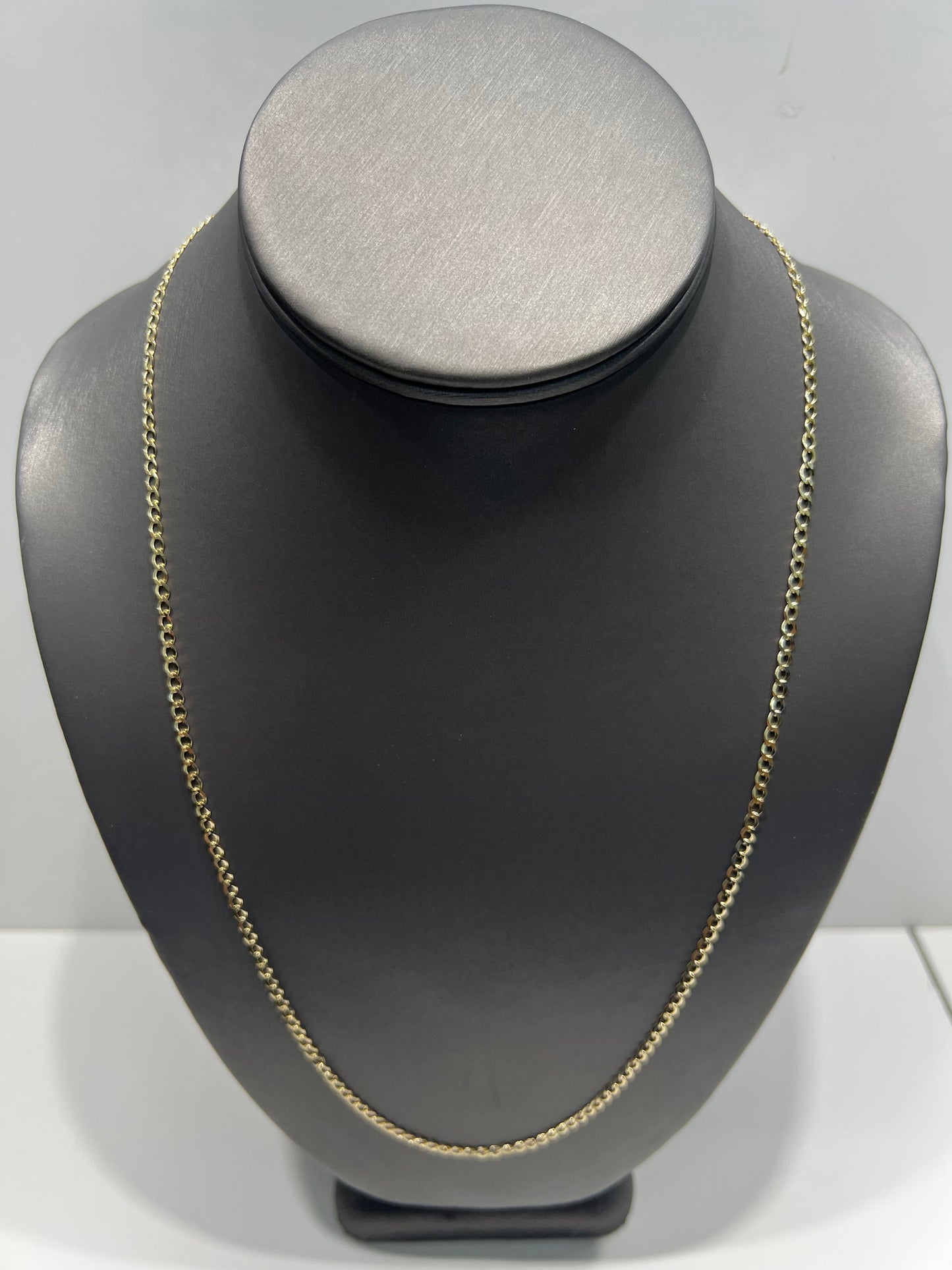 1630- NEW 10K Solid Cuban Curb Chain 24" (2.9mm) W.G