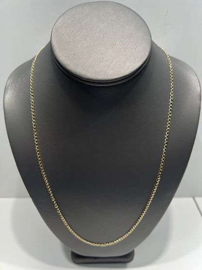 1630- NEW 10K Solid Cuban Curb Chain 24" (2.9mm) W.G