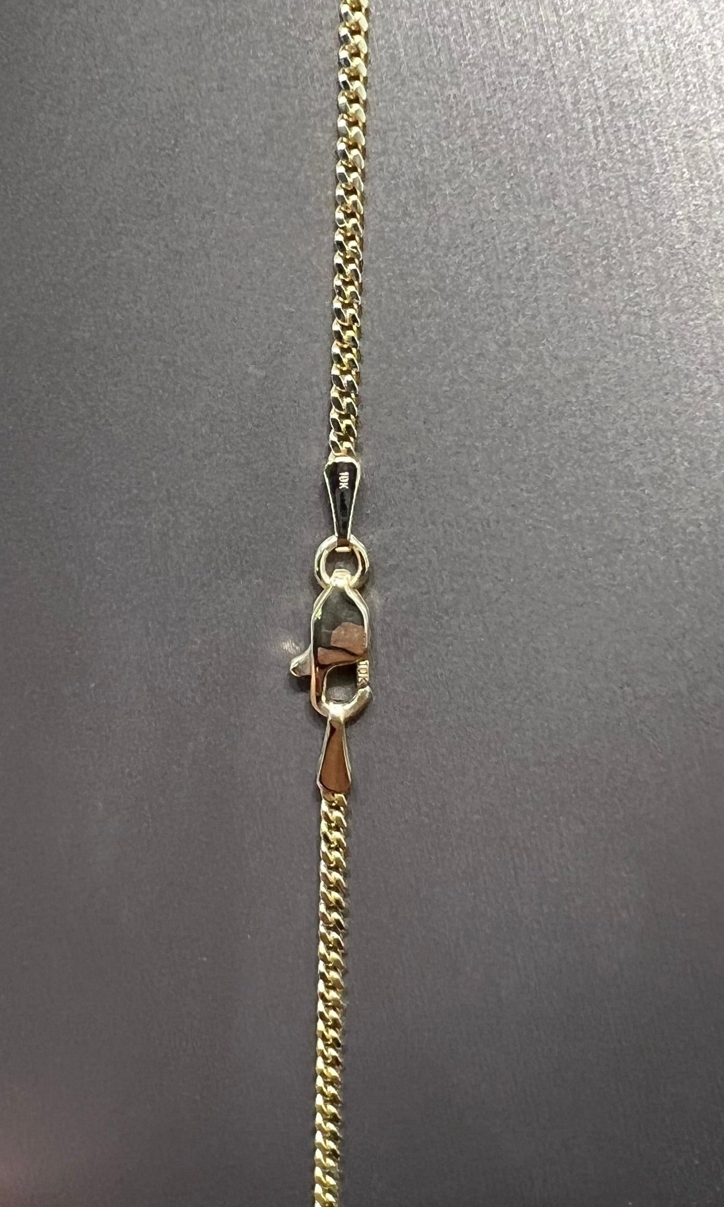 1268- 10K Solid Miami Cuban chain 18" (2mm) W.G