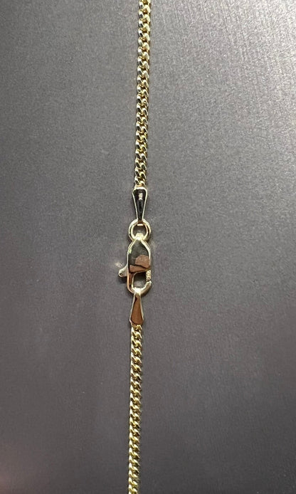 1268- 10K Solid Miami Cuban chain 18" (2mm) W.G