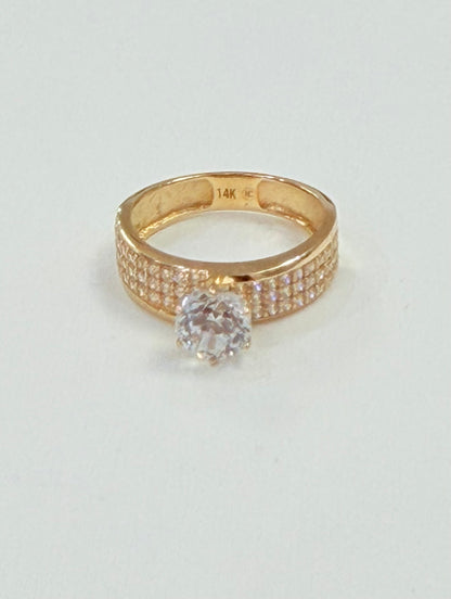 1225-NEW 14K Trio Wedding Ring Set W.G