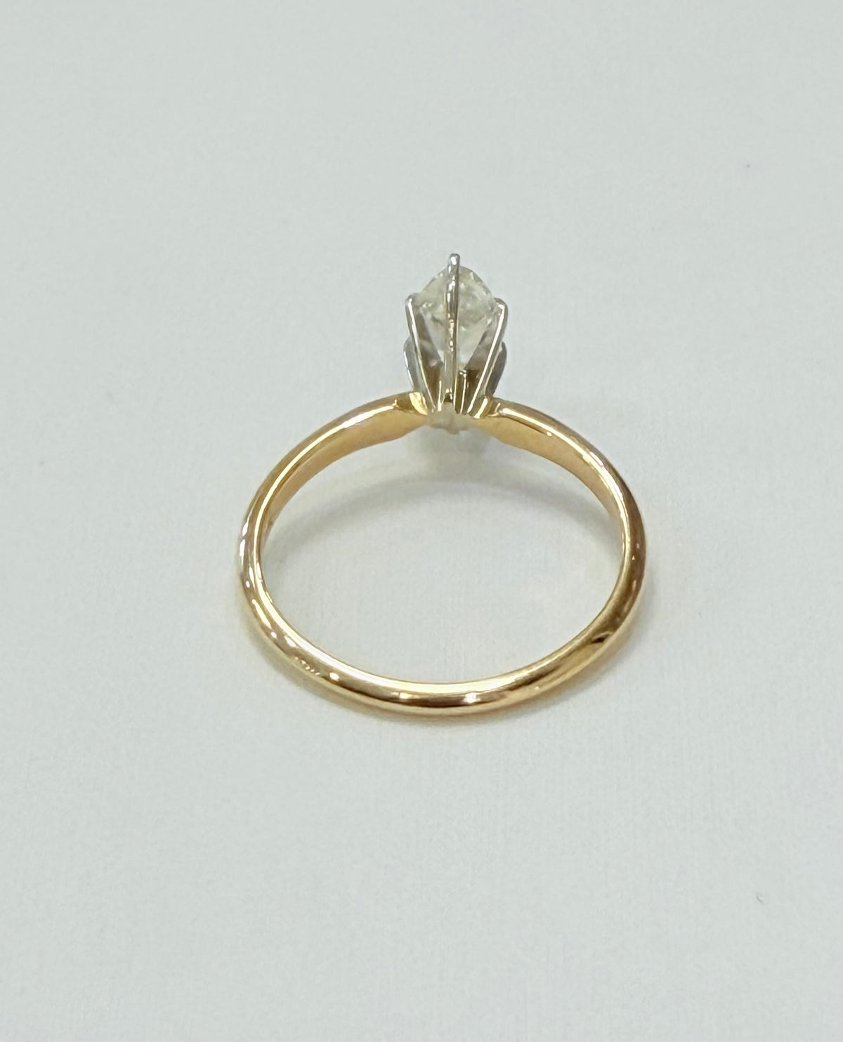 1341- NEW 14K Oval Diamond 💎 Gold Ring W.G
